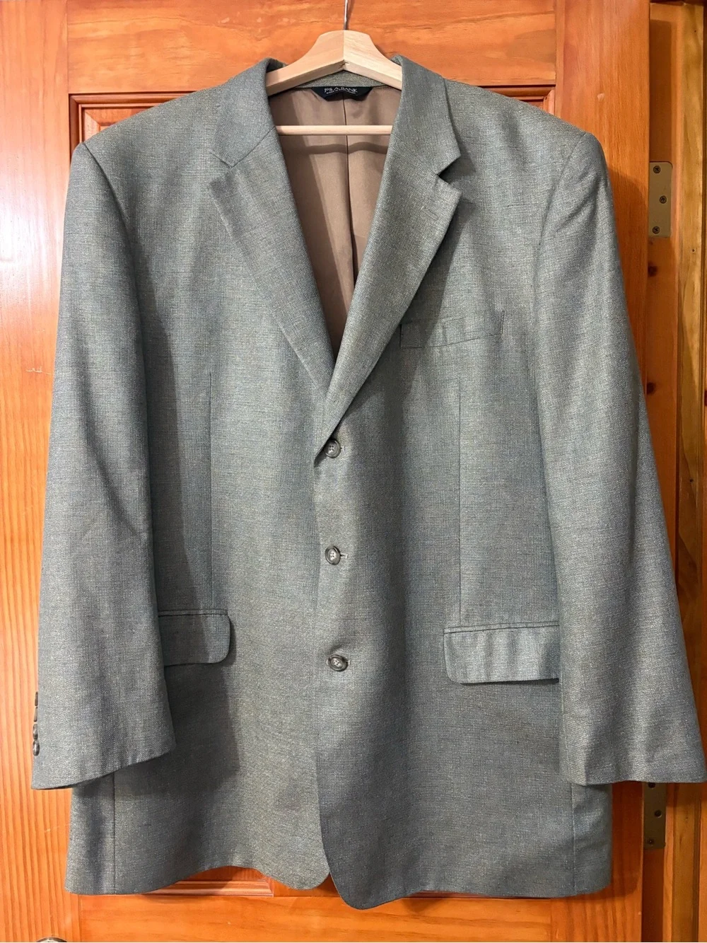 Jos A Bank 100% Silk Tweed Green Blazer Sport Coat, 48L